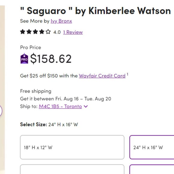 " Saguaro " by Kimberlee Watson Watercolor Painting Print in White Frame NEW NIB - Picture 2 of 9